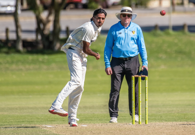 Aqeel Wahid bowling for Gosnells Cricket Club
