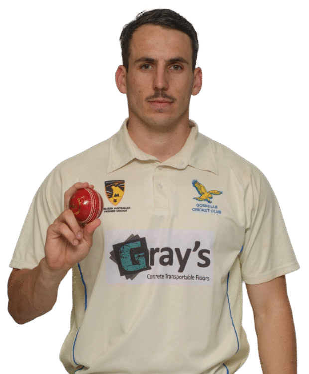 Chris Dixon celebrating a wicket for Gosnells Cricket Club